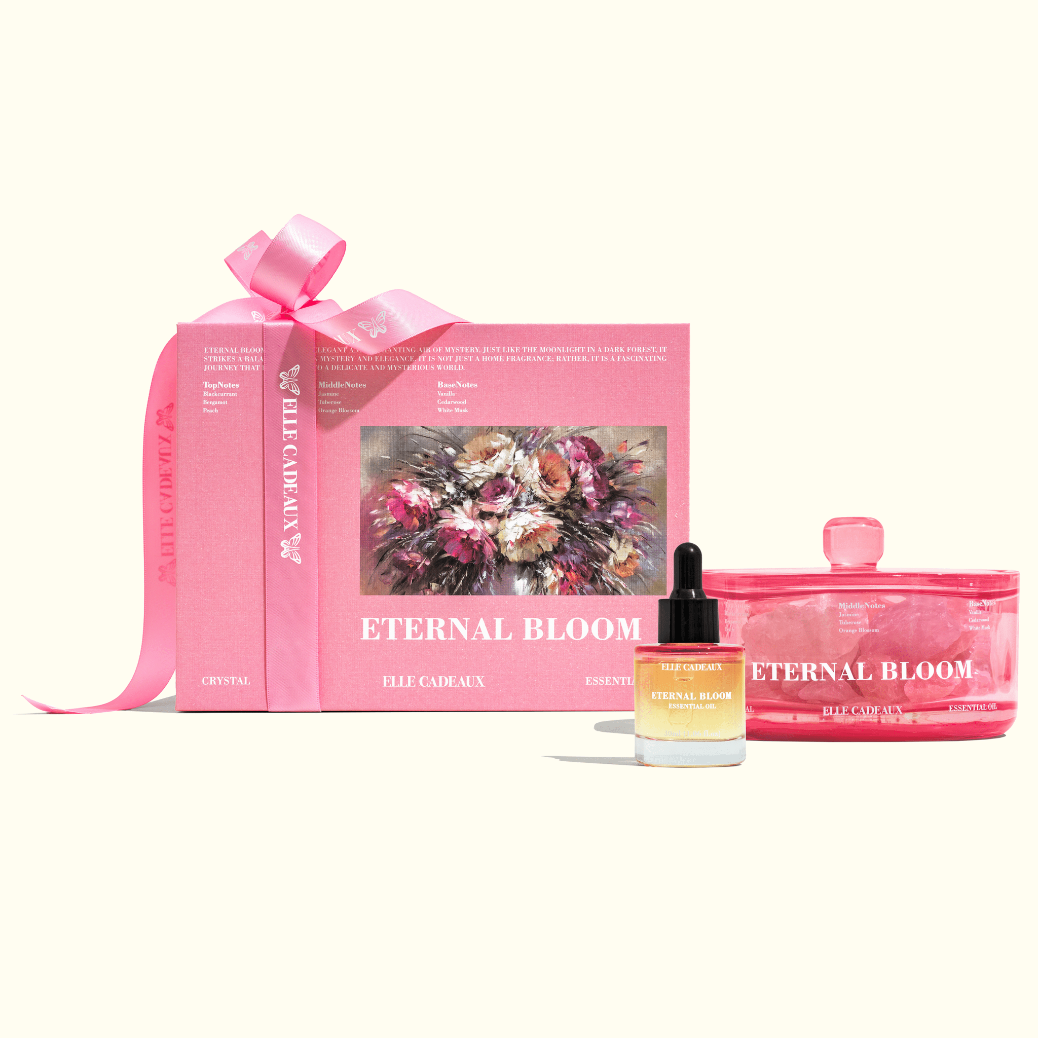 Eternal Bloom Essential Oil and Crystals Gift Set - Elle Cadeaux