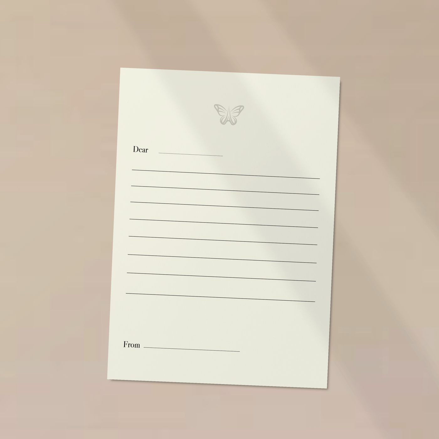 Elle Cadeaux handwritten gift note with premium stationery and envelope
