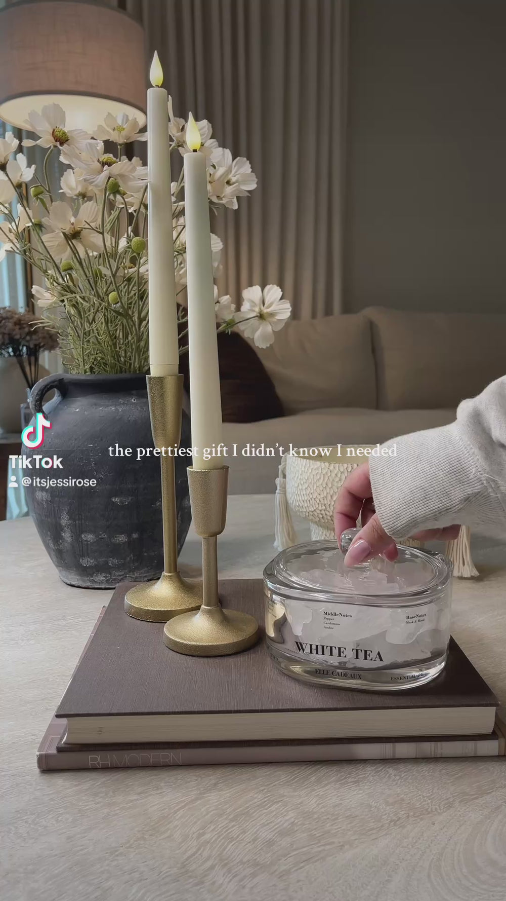 White Tea crystal diffuser gift set product video