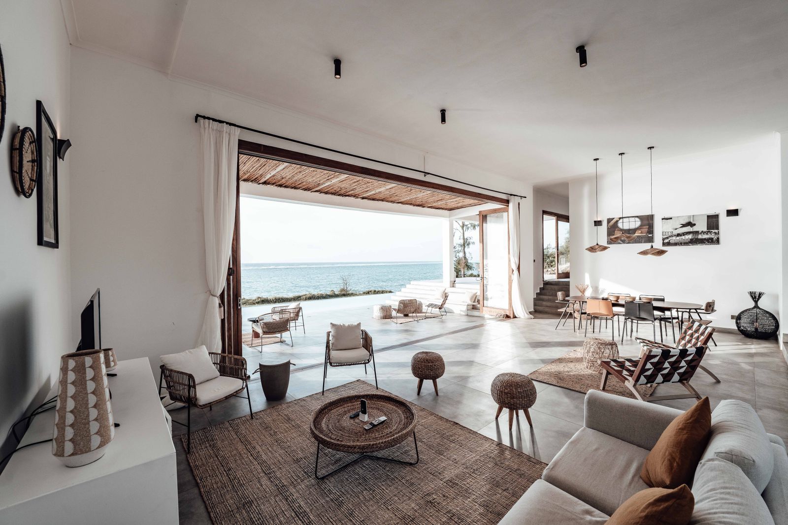 Sea Salt and Sage Reed Diffuser: Why This Combo Is Everywhere — coastal living room with an ocean view